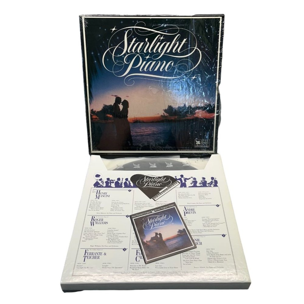 Starlight Piano Vinyl LP 7 Record Box Set 1989 Readers Digest Liberace Mancini